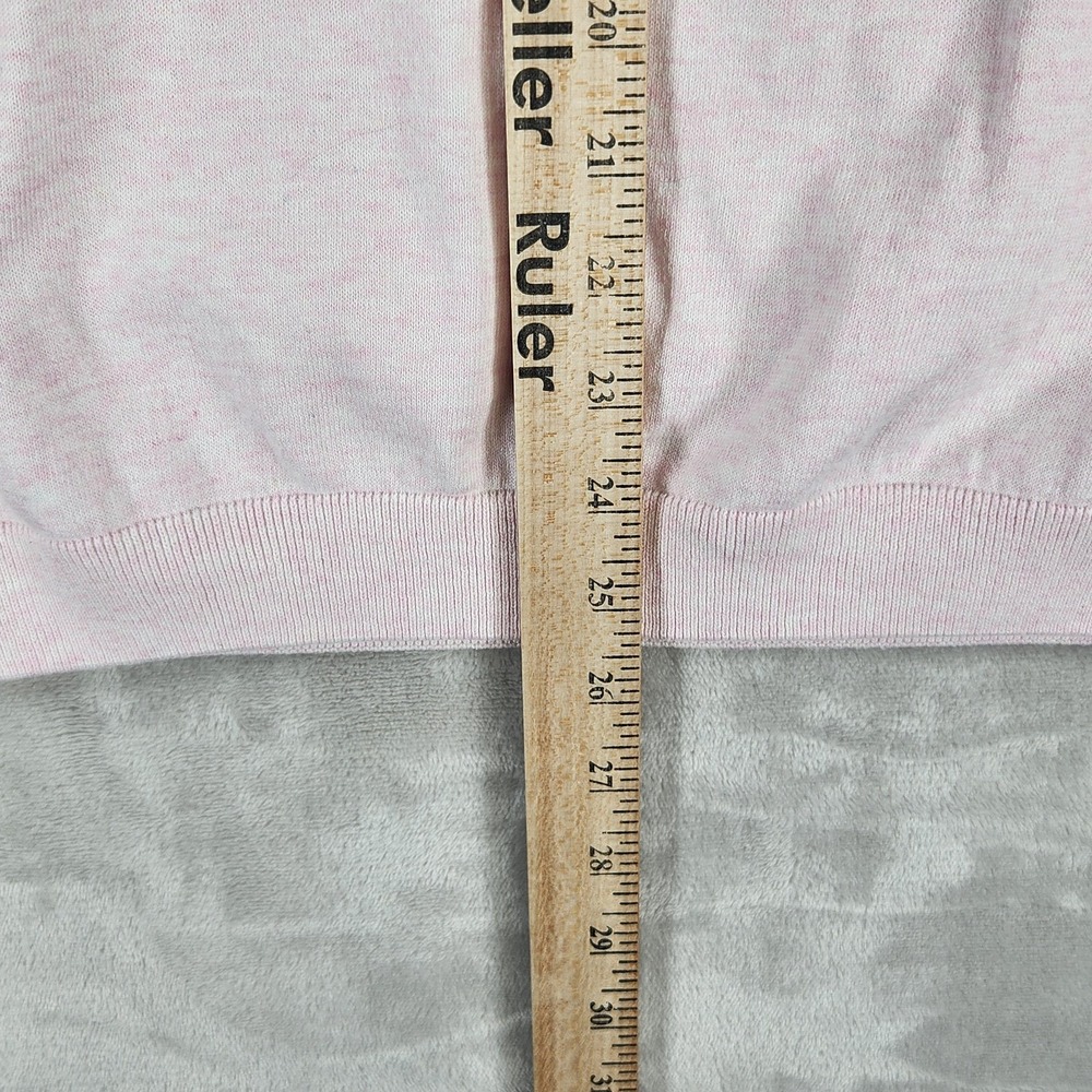 Maceoo Polo Shirt Mens Medium Pink 1/4 Zip Italian Cotton Knit Short Sleeve - Picture 11 of 12